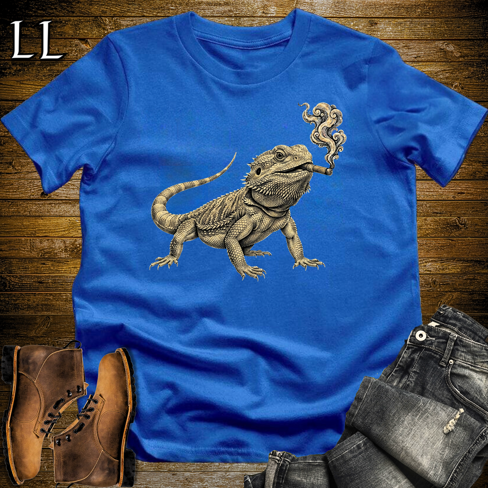 Vintage Cigar Bearded Dragon Softstyle T Shirt Royal | Cigar Bearded Dragon Tee