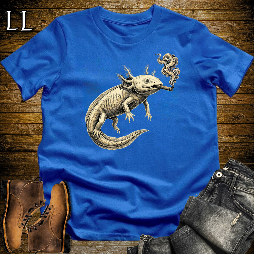 Vintage Cigar Axolotl Softstyle T Shirt Royal | Cigar Axolotl Tee