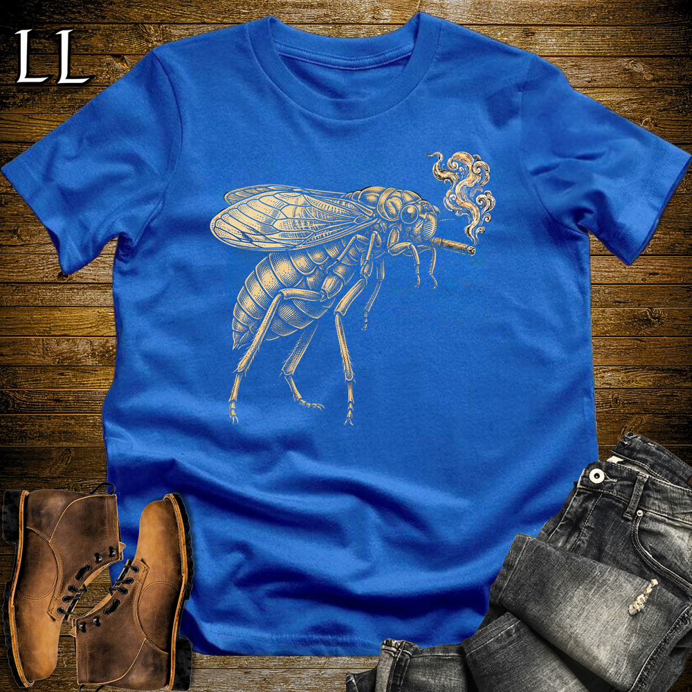Vintage Cigar Cicada Softstyle T Shirt Royal | Cigar Lover Tee