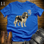 Vintage Cigar King Charles Cavalier Spaniel Softstyle T Shirt Royal | Dog Lover Cigar Tee