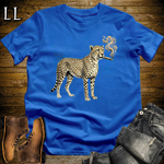 Vintage Cigar Cheetah Softstyle T Shirt Royal | Funny Animal Cigar Tee