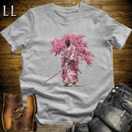 African Cherry Blossom Samurai King Sport Grey | African Warrior Tee