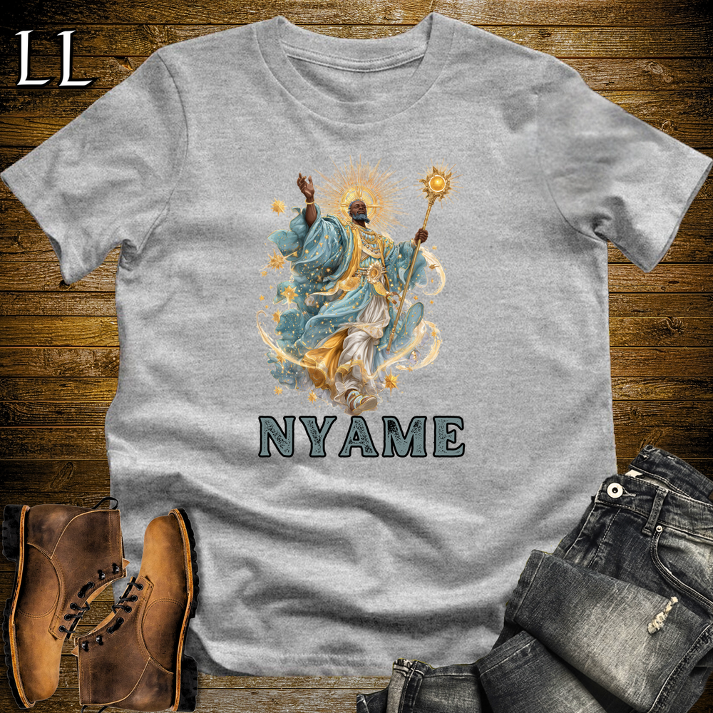 Nyame African God Softstyle Tee Sport Grey | Akan Supreme God Tee