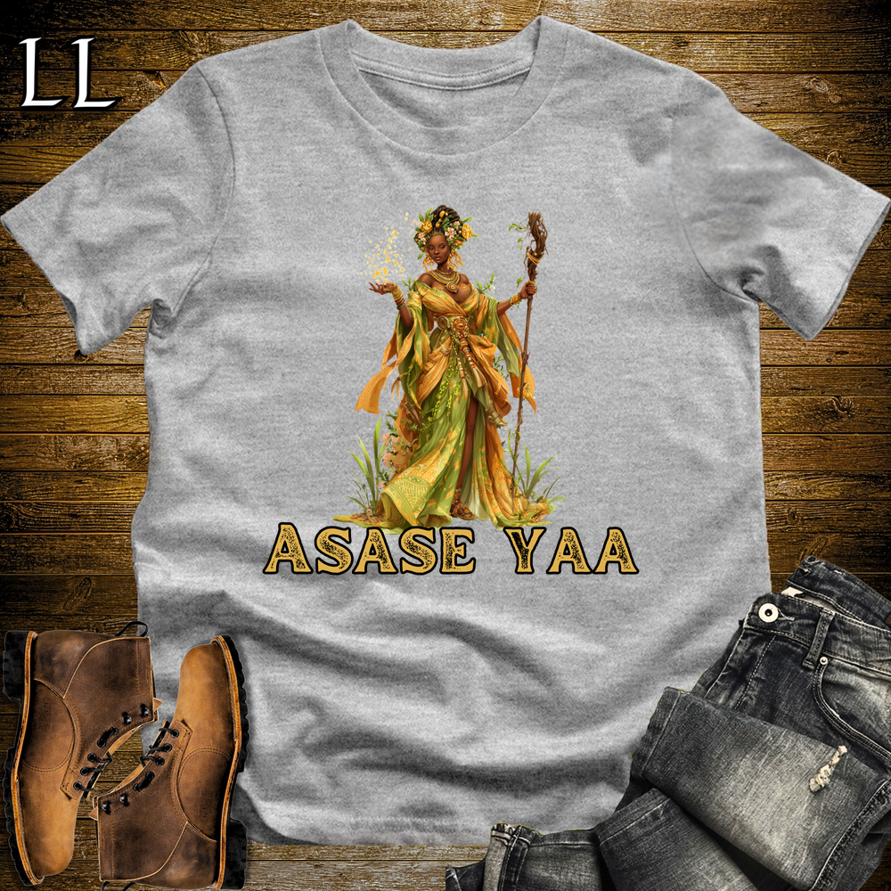 Asase Yaa African Goddess Softstyle Tee - Sport Grey