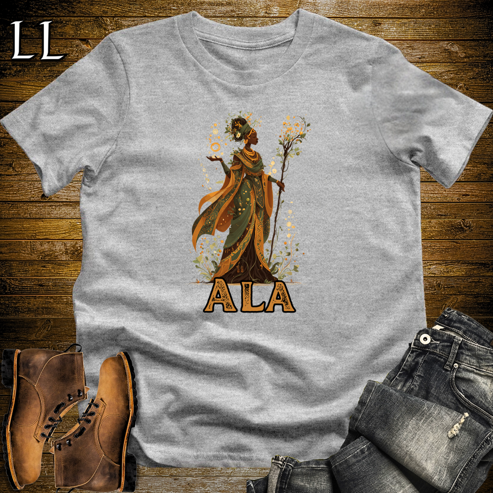 Ala African Goddess Softstyle Tee Sport Grey | Igbo Earth Goddess Tee