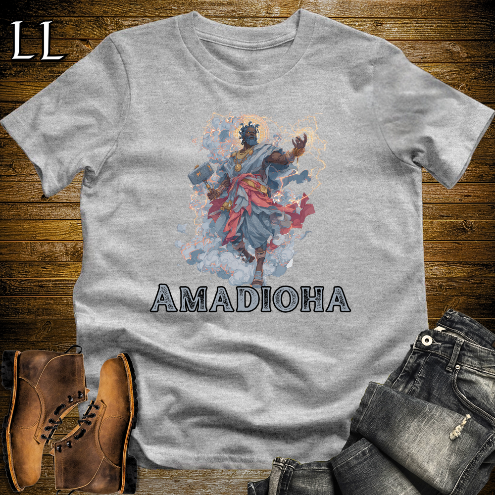 Amadioha African God Softstyle Tee Sport Grey | Igbo Thunder God Tee