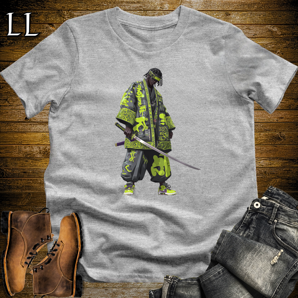 African Green Street Samurai Sport Grey | African Warrior Tee
