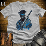 African Blue Street Samurai Sport Grey | African Warrior Tee