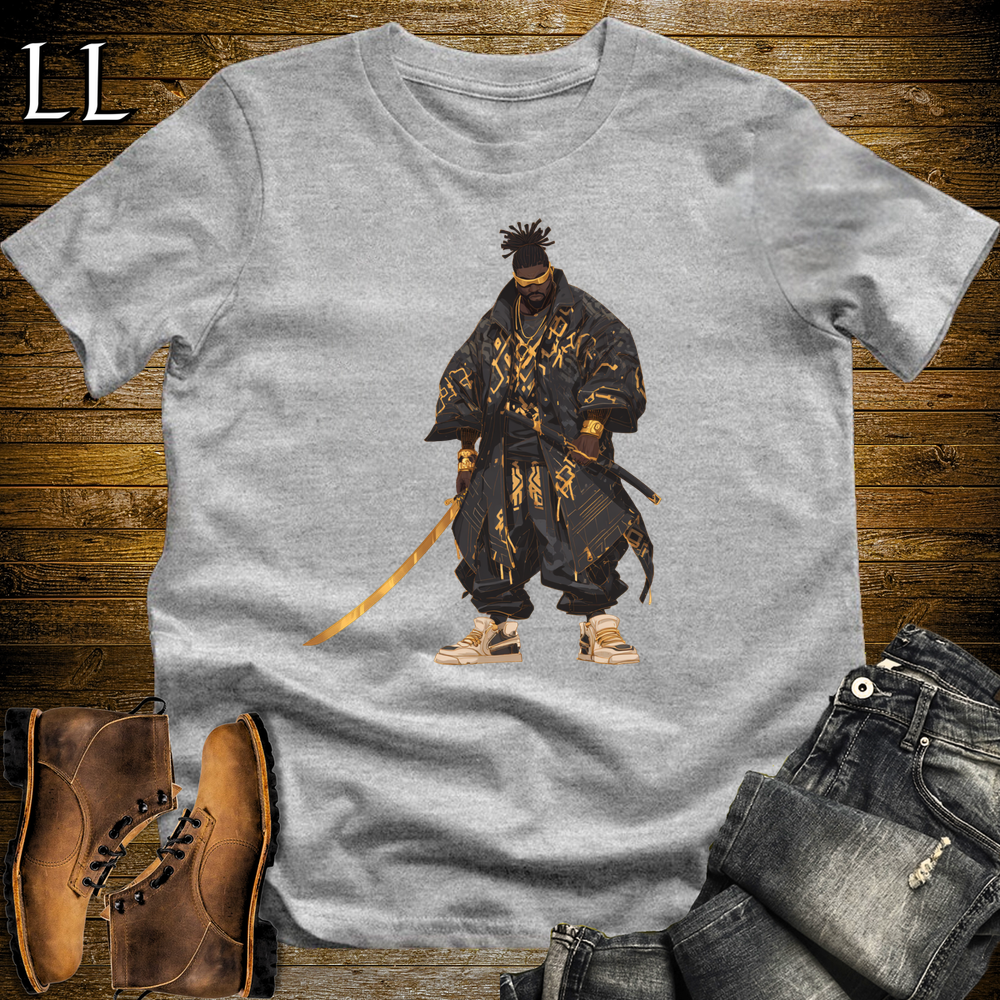 African Black Street Samurai Sport Grey | African Warrior Tee