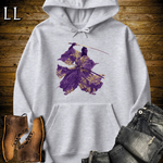 African Gold Blossom Samurai King Sport Grey | African Warrior Hoodie