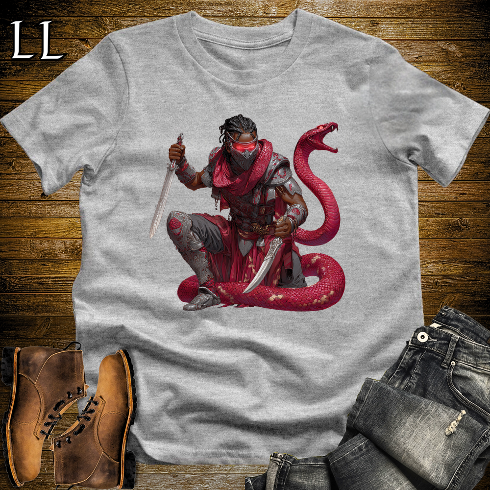 African Red Snake Assassin Softstyle Tee Sport Grey | African Warrior Tee