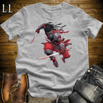 African Red Moon Assassin Softstyle Tee Sport Grey | African Warrior Tee