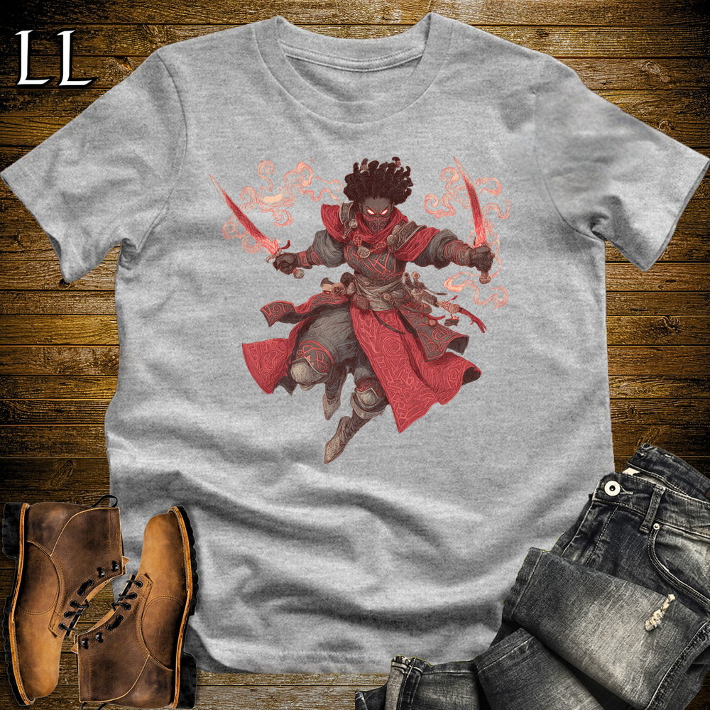 African Flame Assassin Softstyle Tee Sport Grey | African Warrior Tee