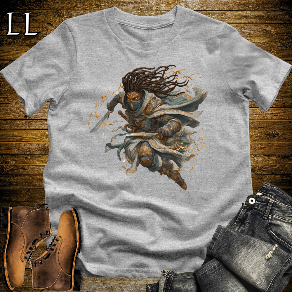 African Ancient Ways Assassin Softstyle Tee Sport Grey | African Warrior Tee