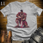 African Red Barbarian Softstyle Tee Sport Grey | African Warrior Tee