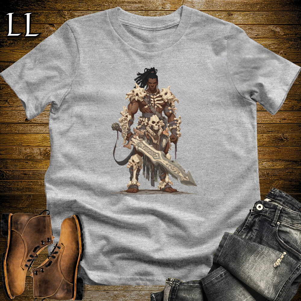 African Bone Barbarian Softstyle Tee Sport Grey | African Warrior Tee