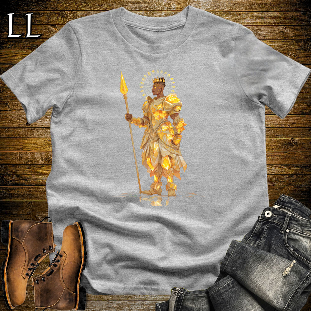 African Sun Spear King Softstyle Tee Sport Grey | African Royalty Graphic Tee