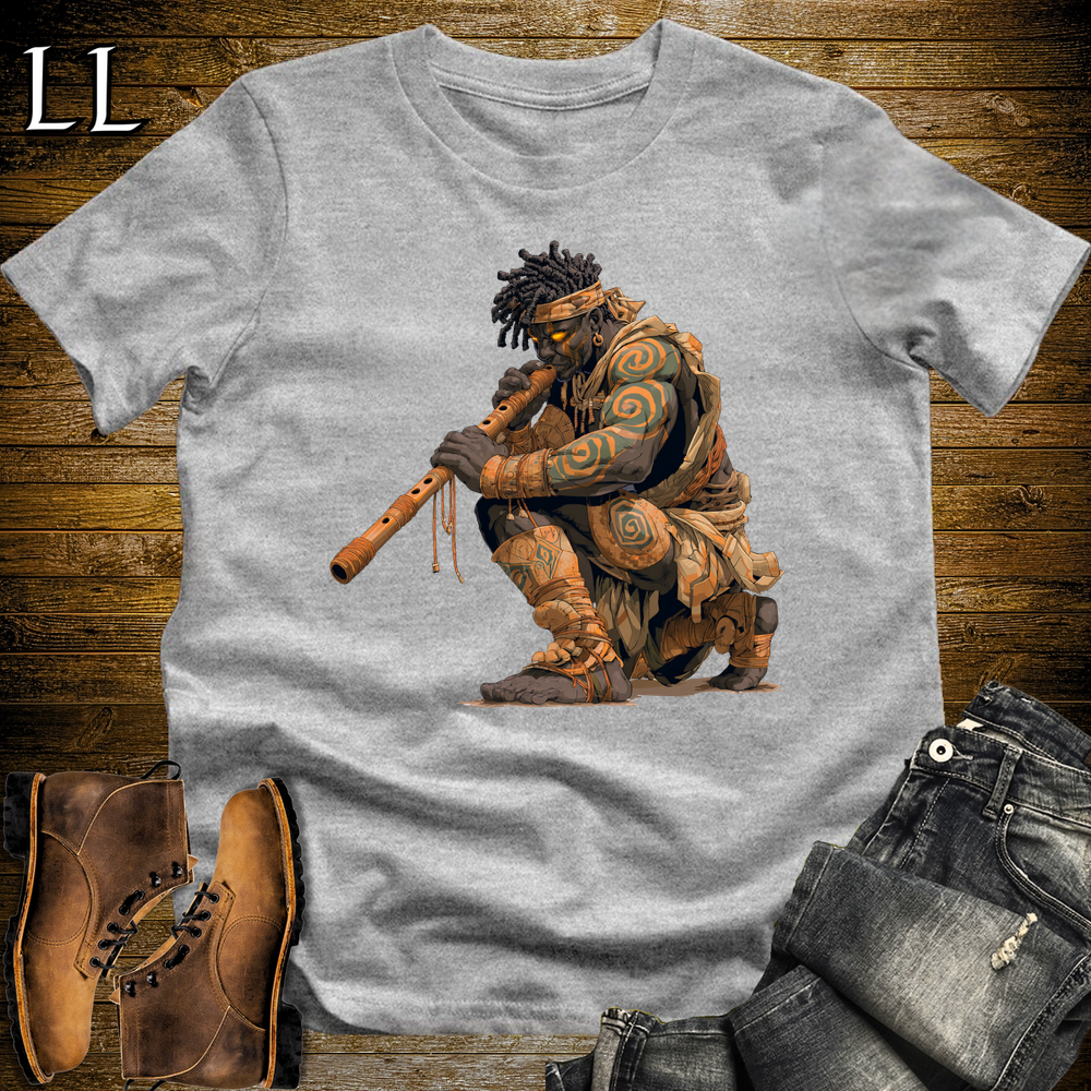 African Blow Dart Warrior Softstyle Tee - Sport Grey