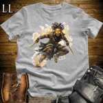 African Tribal Mask Assassin Softstyle Tee Sport Grey | African Warrior Tee