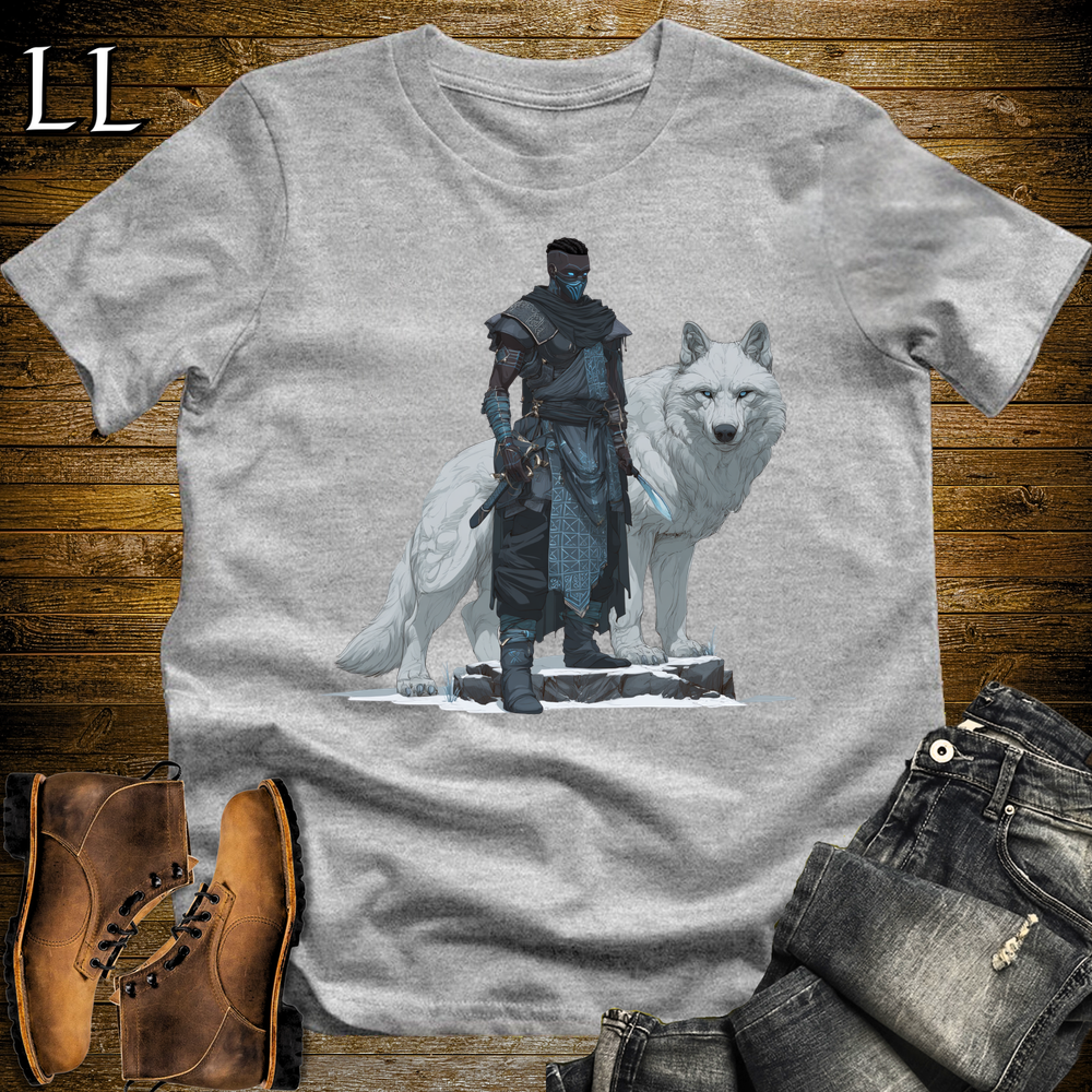 African White Wolf Assassin Softstyle Tee - Sport Grey