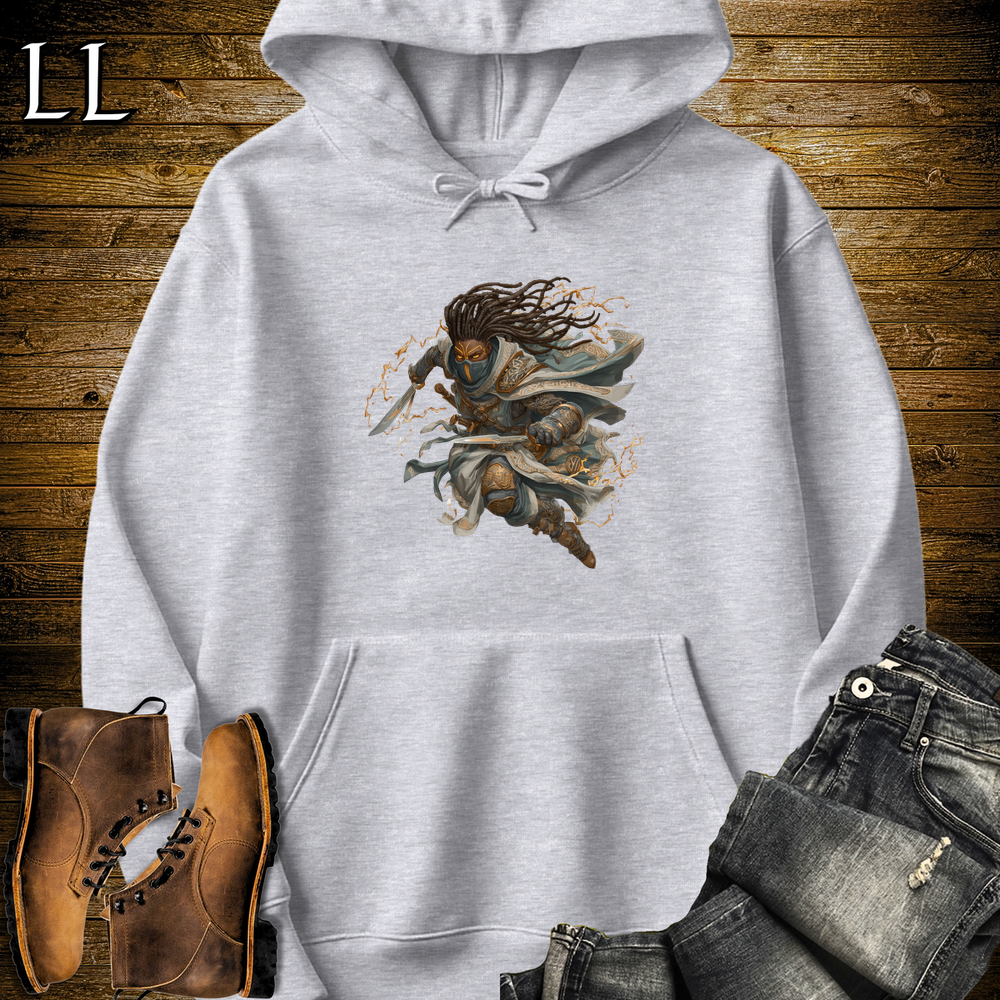 African Ancient Ways Assassin Hooded Sweatshirt - Sport Grey