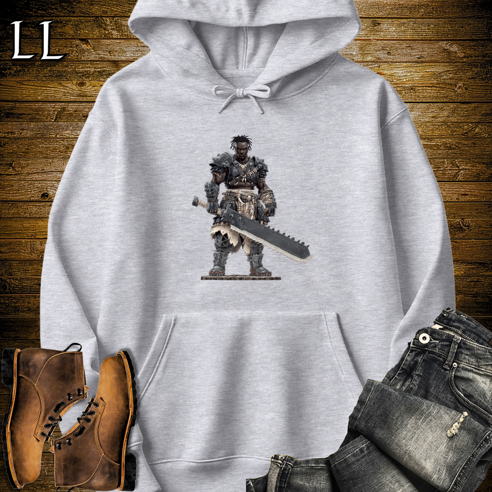 Afrian Gladiator Barbarian Hooded Sweatshirt - Sport Grey