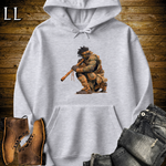 African Blow Dart Warrior Sport Grey | Tribal Hoodie