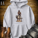 African Black Wolf Assassin Hooded Sweatshirt Sport Grey | African Warrior Hoodie