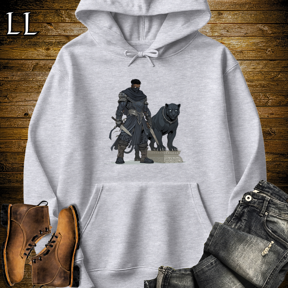 African Black Panther Assassin Hooded Sweatshirt - Sport Grey
