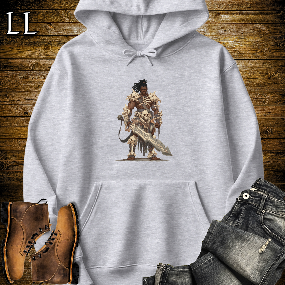 African Bone Barbarian Hooded Sweatshirt - Sport Grey
