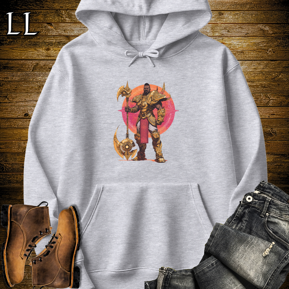 African Galactic Axe King Hooded Sweatshirt - Sport Grey