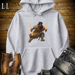 African Flame Dagger Assassin Hooded Sweatshirt Sport Grey | African Warrior Hoodie