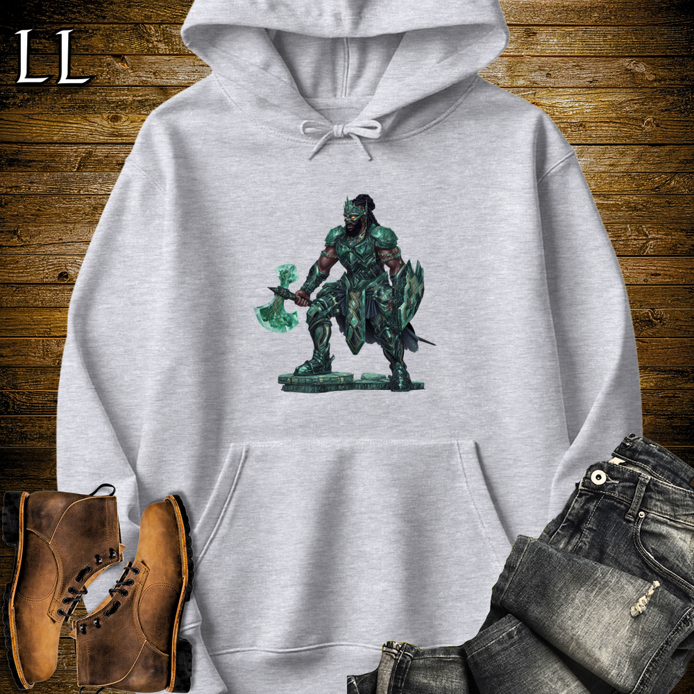 African Emerald Warrior Hooded Sweatshirt - Sport Grey