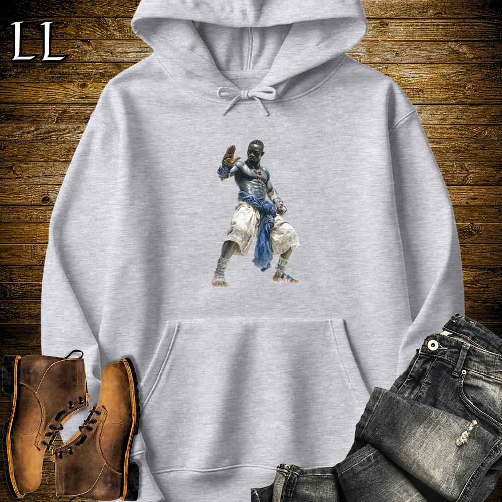 African Dambe Champion Hooded Sweatshirt Sport Grey | Boxing Champion