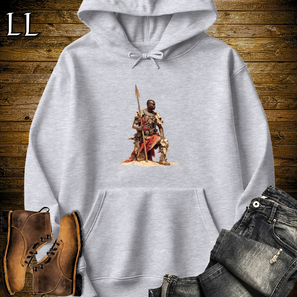 African Desert Spearmaster Hooded Sweatshirt - Sport Grey