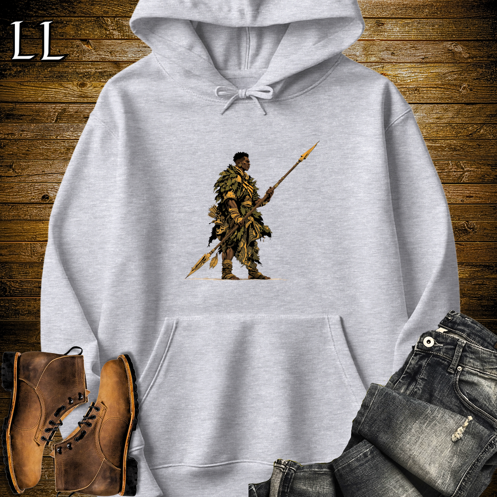 African Spear Hunter Hooded Sweatshirt - Sport Grey