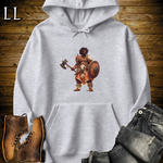 African Tribal Viking King Hooded Sweatshirt Sport Grey | Viking Warrior