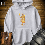 African Sun Spear King Hooded Sweatshirt - Sport Grey