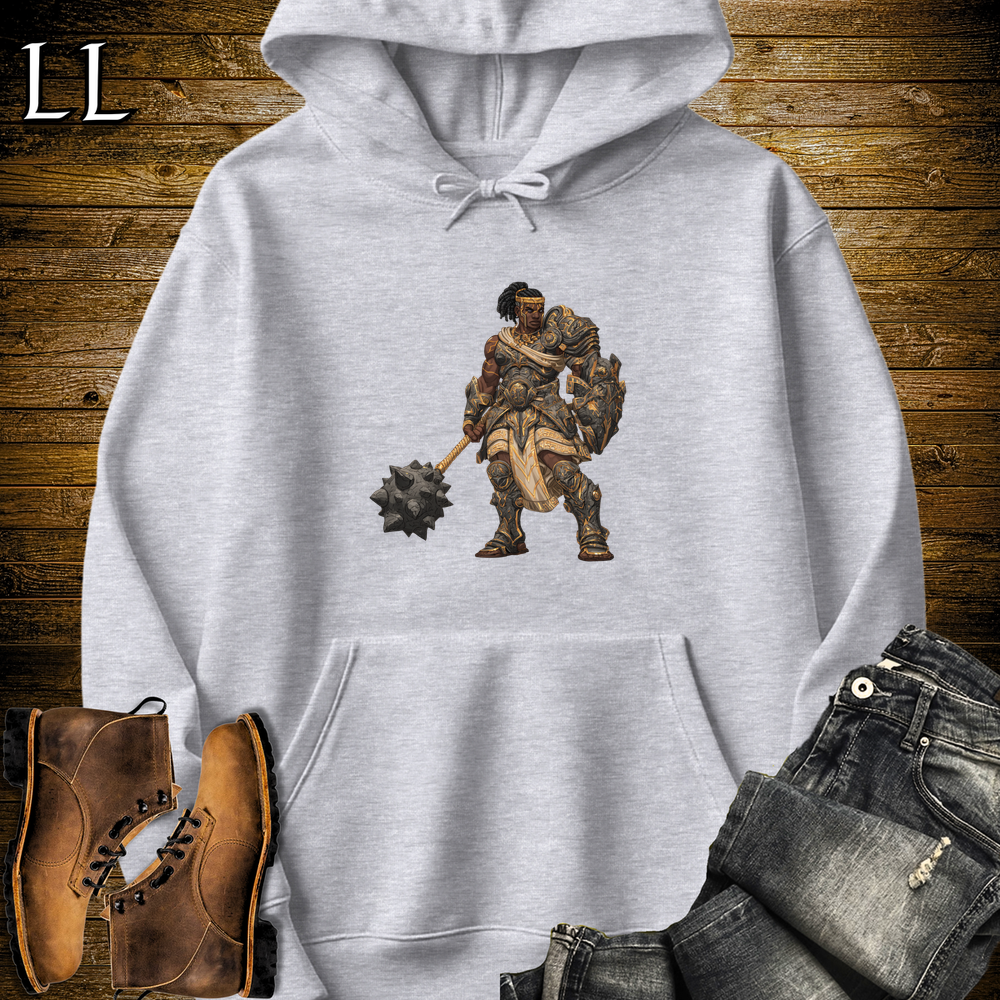 African Stone Barbarian Hooded Sweatshirt Sport Grey | African Warrior Hoodie