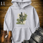 African Warrior Green Hooded Sweatshirt Sport Grey | Green Warrior