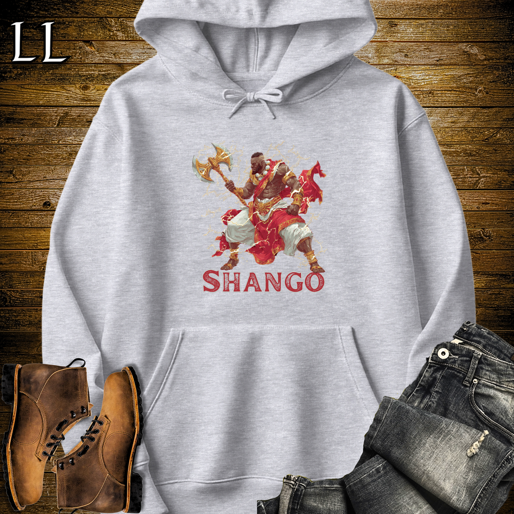 Shango African God Hooded Sweatshirt - Sport Grey