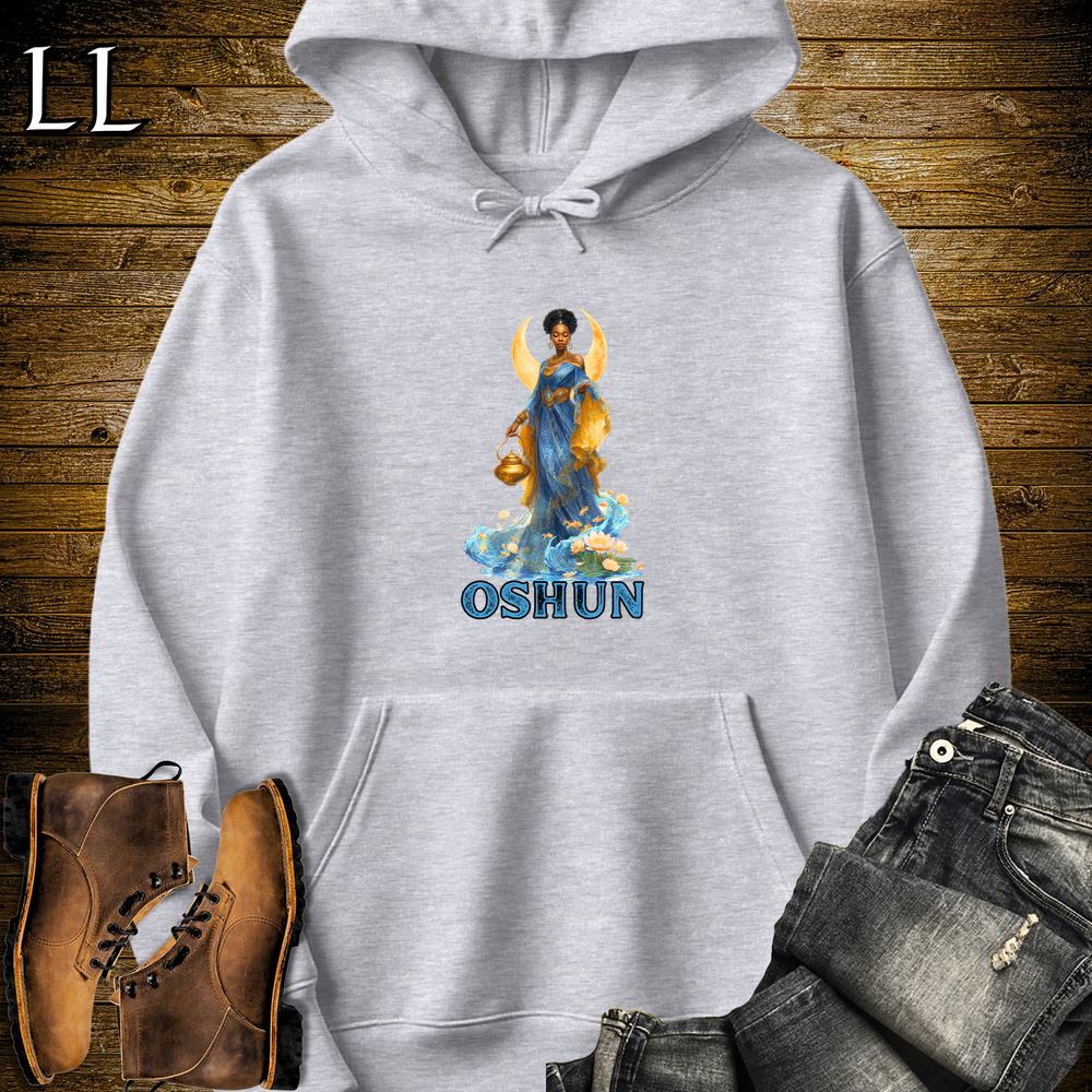 Oshun African Goddess Hooded Sweatshirt Sport Grey | African Goddess Sweatshirt