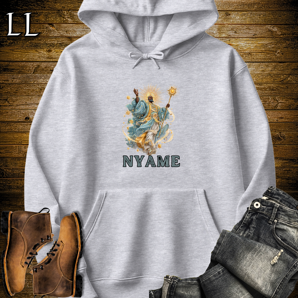 Nyame African God Hooded Sweatshirt - Sport Grey