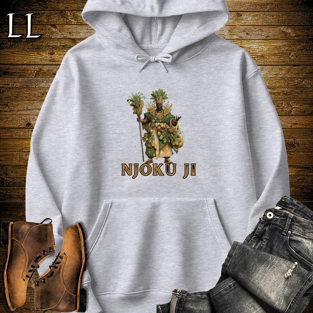 Njoku Ji African God Hooded Sweatshirt - Sport Grey