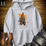 African Orange Street Samurai Sport Grey | African Warrior Hoodie