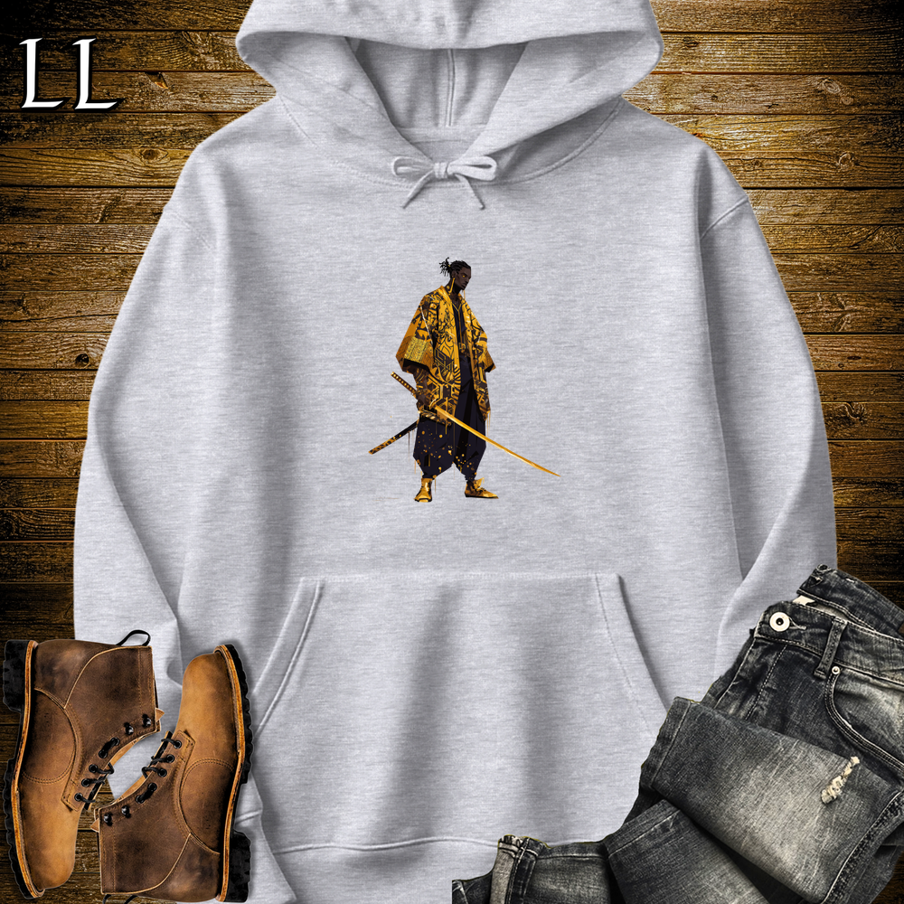 African Gold Street Samurai Sport Grey | African Warrior Hoodie