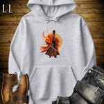 African Flame Samurai Sport Grey | African Warrior Hoodie