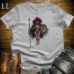 African 16 Bit Zulu Spear Queen Sport Grey | Zulu Queen Tee