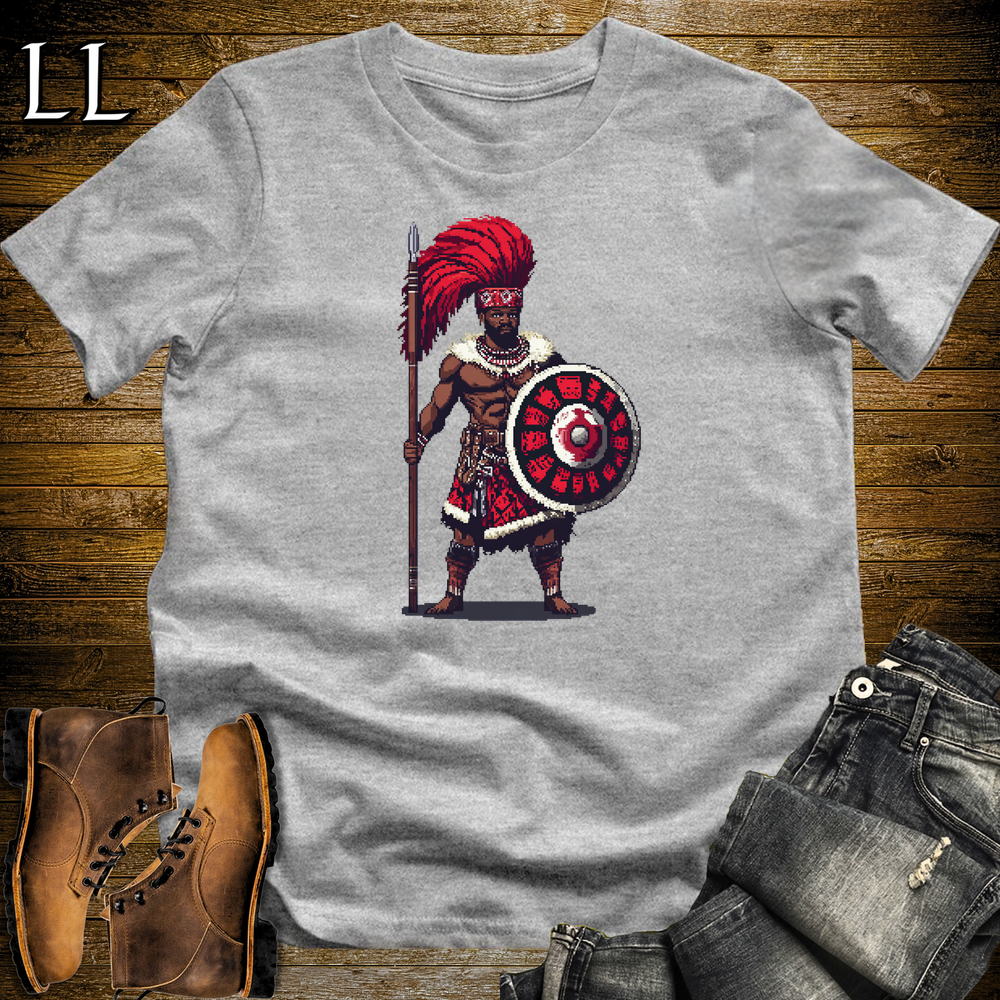 African 16 Bit Swazi Royal Guard Sport Grey | Swazi Warrior Tee
