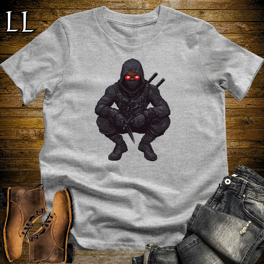 African 16 Bit Night Assassin Sport Grey | African Warrior Tee
